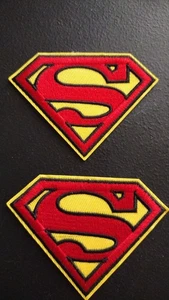 Lot of 3 Superman Logo Sew on Patch Licensed 3.1/2" x 3" - Picture 1 of 2