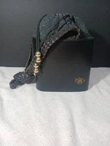 Vintage Gabrielli Firenze italienisches Leder Hartschalenetui Bucket Bag Handtasche geflochten B2 - Bild 1 von 12