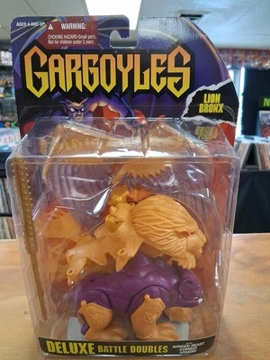 Figura de acción Kenner 1995 vintage Gargoyles Deluxe Battle Doubles LION/BRONX  Foto 1 de 4