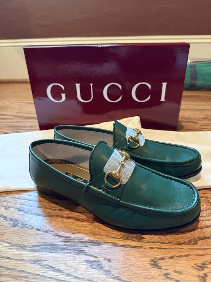 1953 Gucci Horsebit Loafer Size 7 Green Rare - Image 1 of 4