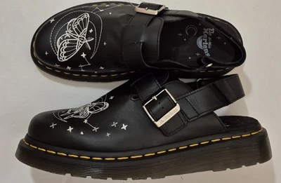 Dr. Martens JORGE II CELESTIAL MOTH EMBROIDERED MULES $210 Chic & Grunge Sz 10 - Image 1 of 4