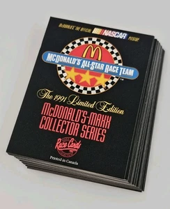 Juego completo de 30 cartas NASCAR Maxx McDonald's All-Star Race Team 1991 - Imagen 1 de 7