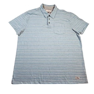 Flag & Anthem Herren XXL 2XL Türkis Blau Weiß Streifen Polo Brusttasche - Bild 1 von 7