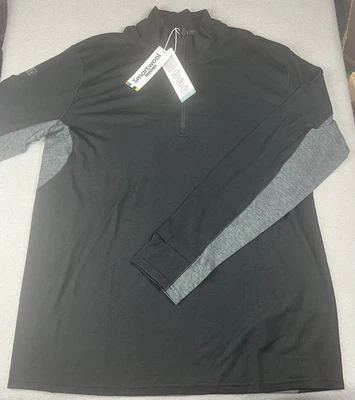Camada base VRST x Smartwool masculina manga longa 1/4 zíper mistura de lã merino tamanho GG nova com etiquetas - Imagem 1 de 4