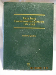 50 FIFTY STATE US COMMEMORATIVE QUARTERS SET 1999-2008 COMPLETE IN BOOK 52 COINS - Picture 1 of 7
