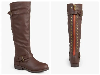 Nuevas Botas de Montar Sin Caja Colección Journee Para Mujer US 8.5 Spokane Cuero Vegano Foto 1 de 4