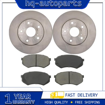 For Toyota Cressida 1992 1991 1990 1989 Front Disc Brake Pad and Rotors - Image 1 of 4