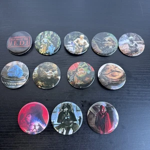 12 Stück Star Wars Vintage 1983 Return of the Jedi Button Pin Set - Bild 1 von 9