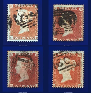 1854 SG17 1d rotbraun gute gebrauchte Positionen CB-EF Auswahl 4 kbhi - Bild 1 von 6