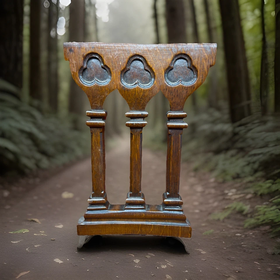 Paneles tallados de salvamento arquitectónico frontón antiguo proyecto reutilizable vintage Foto 1 de 4