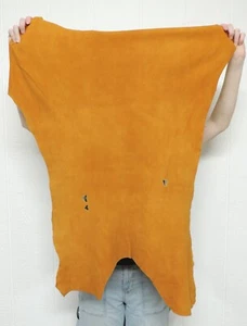 GOLD Deerskin Leather Hide for Native Crafts Buckskin Taxidermy Antler Mount - Picture 1 of 2