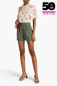 RRP€153 MAJE Iasta Shorts EU38 US6 UK10 M Pleated Wool Blend High-Rise - Picture 1 of 6