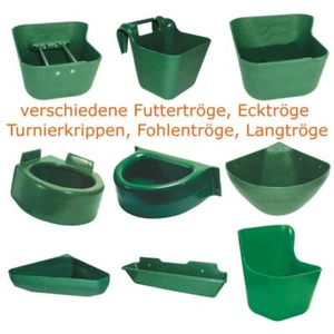 Kunststoff Wandtrog Pferdetrog Kraftfuttertrog Futtertrog Trog Dreiecktrog Pferd - Bild 1 von 19