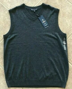 Hart Shaffner Marx Extra Fine Merino Wool V Neck Sweater Vest 2XT Charcoal NWT - Picture 1 of 7