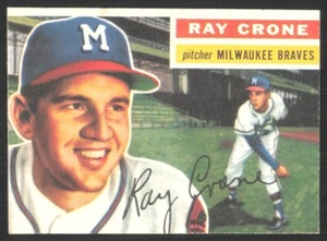 1956 Topps (TRIMMED) Ray Crone Milwaukee Braves #76 - Picture 1 of 2