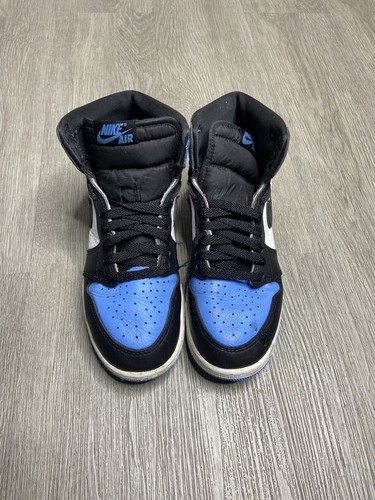 Scarpa Air Jordan 1 Retro Hi OG UNC Toe GS taglia 5 5 anni blu FD1437 400 usata