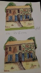 Serviettenmotiv Häuser, bereits zugeschnitten, Serviettentechnik, Karten - Bild 1 von 9