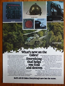 9/1980 PUB BELL HELICOPTER TEXTRON AH-1S COBRA HELMET SIGHT TOW HUD ORIGINAL AD - Foto 1 di 1