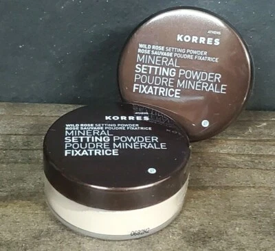 2 unidades Korres Wild Rose Mineral Setting Powder ~ 0,29 oz 8,5 g SELLADO Foto 1 de 3