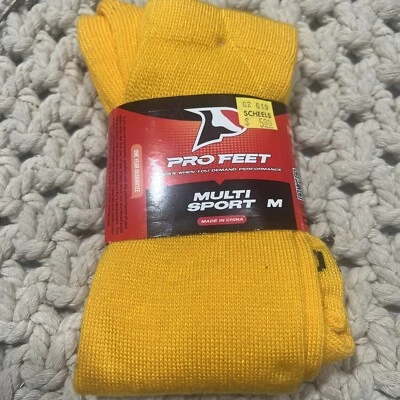 Calcetines Pro Feet Multi Sport dorados medianos  Foto 1 de 4