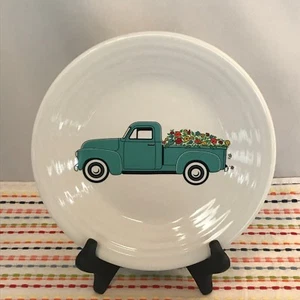 Fiestaware Turquoise Spring Floral Truck Lunch Plate Fiesta 9 in Luncheon NWT - Bild 1 von 3