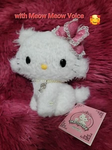 Muñeca de peluche de 8" 2004 de colección Charmmy Kitty con voz Maullido con etiqueta - Imagen 1 de 18