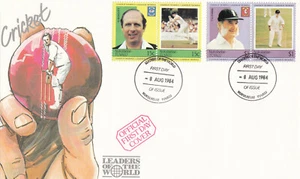 (133254) Cricket Boycott / Evans Nukufetau-Tuvalu FDC 1984 - Picture 1 of 1