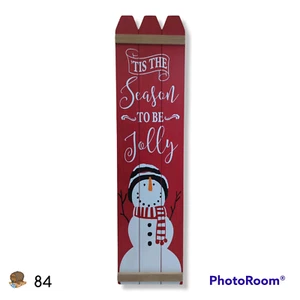 Letrero vertical de vacaciones de invierno de granja ASHLEEOAKS (montaje en pared) 31,5 pulgadas de altura - Imagen 1 de 9