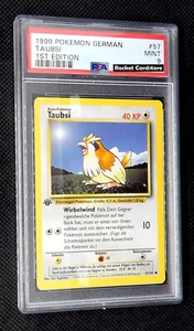Pokemon Taubsi 1. Edition 57/102 Base Set Pidgey Deutsch PSA 9 Mint - Bild 1 von 2