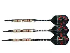 Soft Tip Darts 14 Gramm plattiert, gebraucht, neu Aluwellen und Flüge #012 - Bild 1 von 3