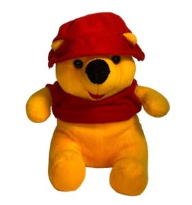 Winnie the Pooh with Red Fisherman Style Hat Plush Stuffed Animal - Picture 1 of 6