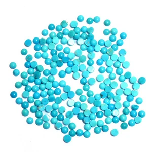 8 Pcs Natural Sleeping Beauty Turquoise 4mm Round Cabochon Loose Gemstone - Picture 1 of 5