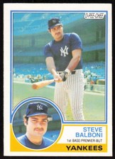 1983 O-Pee-Chee  #8 Steve Balboni   - FREE SHIP