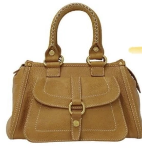 Celine CELINE Bag Ladies Handbag Leather Camel Light Brown 100% Authenticity - Picture 1 of 12