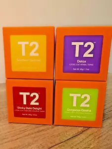 T2 Tea Pack 4 Gorgeous Geisha-Southern Sunrise-Sticky Delight-Detox CHECK DATES - Picture 1 of 13