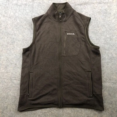 Solaris Vest Men Large Brown Fleece Full Zip Pockets Hiking Outdoors  Jacket - Image 1 of 4