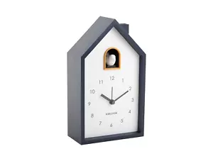 Karlsson Modern Cuckoo 'Alarm' Wall Clock - Dark Blue (KA6015DB) - Picture 1 of 4