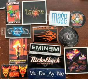 Lot of 13 Vintage 1990's Band Group Music Stickers- All Different - Picture 1 of 4