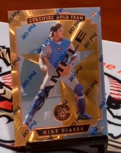 PS30 MIKE PIAZZA 1997 PINNACLE CERTIFIED GOLD TEAM #10 PROMO SAMPLE - Picture 1 of 1