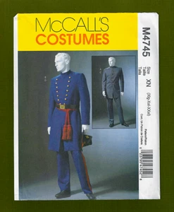 Men's Civil War Uniforms Costume Sewing Pattern (Sizes XL-XXL) McCalls 4745 - Picture 1 of 6