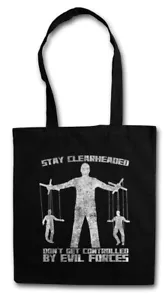 STAY CLEARHEADED SHOPPER EINKAUFSTASCHE Puppe Puppenspieler Fäden nicht bekommen - Bild 1 von 1