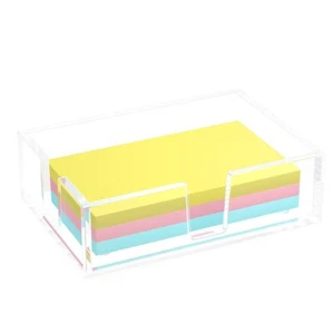 Acrylic Sticky Note Holder Selfstick Note Pad Holder W/o Pads Note Dispenser Mem - Picture 1 of 5