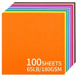 12" x 12" Farbiger Karton - 100 Blatt Kartonpapier 20 Farben 180 g/m² 65 lb 3... - Bild 1 von 6