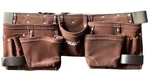 AWP Suede Tool Apron Leather Hammer Loop Genuine Leather 50" Waist - Picture 1 of 8