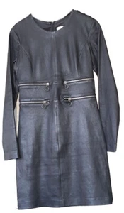 Academia Lederkleid Echtleder Lammleder Stretchleder Schwarz 40 M Neuwertig - Bild 1 von 9