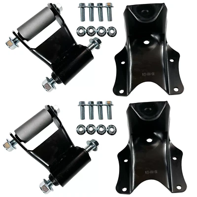 For 2003-13 Ford E350 E450 E-250 722-074 722-004 Leaf Spring Hangers Shackles - Image 1 of 4