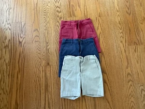 Set of 3 Boys’ Johnnie-O Shorts – Size 7, Red, Navy & Khaki, Preppy Classic - Picture 1 of 13