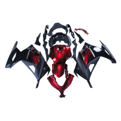 Red Black Fairing Kit + Tank For Kawasaki Ninja 300 EX300R 2013-2017 Bodywork - Image 1 of 4