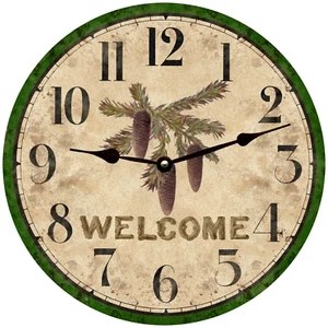 Welcome Pinecone Clock - Picture 1 of 4
