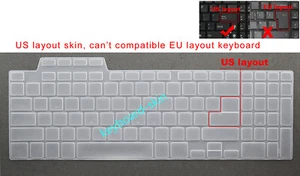 Keyboard Skin Cover for Asus TUF FX507 FX507ZM FX517 FA507 FX707 FX707ZM FA707 - Picture 1 of 6